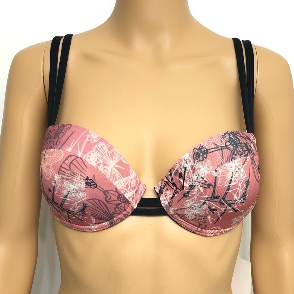 ELA Miami Floral Wired Push up Swimming Bikini Top Size L
